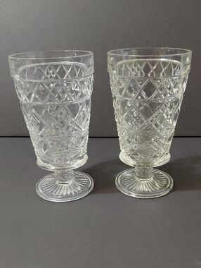 Lot of 2 Vintage Hazel Atlas "Big Top" Peanut Butter Iced Tea Glasses